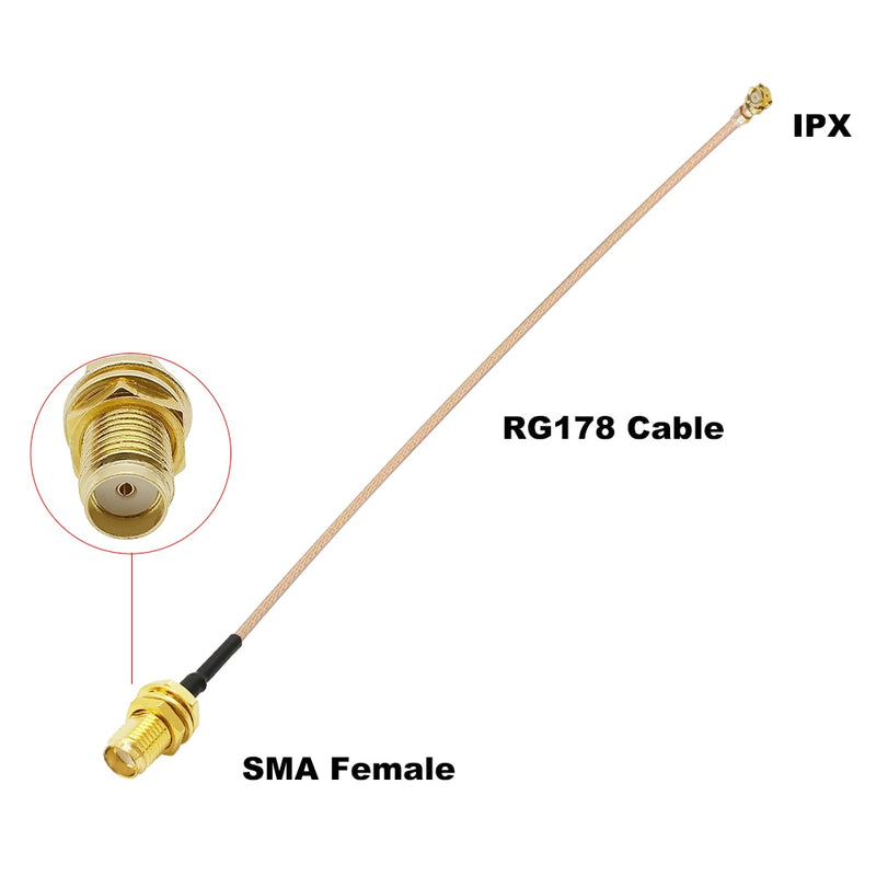 ALLiSHOP sma pigtail Jumper RP SMA female to U.FL IPX RG178 1.13 cable sockets jack connectors adapter for Wifi router GPS AP