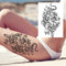 Sexy Flower Temporary Tattoos For Women Body Art Painting Arm Legs Tattoos Sticker Realistic Fake Black Rose Waterproof Tattoos