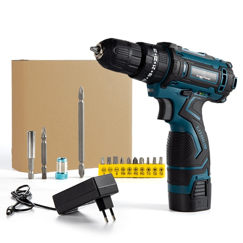 16.8V Wireless Impact Electric Cordless Screwdriver Power Tool 36NM Torque New Electric Drill Drilling Machine Mini Hand Drill