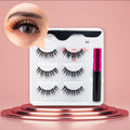 3Pairs Magnetic Lashes 3D Mink Eyelashes Wholesale Fake Eyelashes Magnetic Eyeliner With Tweezer Makeup Set For Beauty Faux Cils