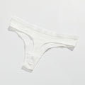 2Pcs Female Sexy Thong Women&#39;s Cotton Panties Low-Waist Thongs Striped Solid Color Underpants Girl Comfortable Briefs Underwear