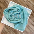 Wome&#39;s Scarves Malaysian Muslim Hijabs Wraps Pearl Chiffon Plain Solid Color Arab Modest Headscarf Rectangle Long Shawl 175x70cm