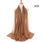 Muslim Bubble Chiffon Hijab Scarf Women Solid Color Soft Long Shawls and Wraps Georgette Head Scarves Ladies Hijabs