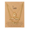 3Pcs/Set Cardboard Star Zodiac Sign Pendant Gold Color 12 Constellation Necklace Aries Cancer Leo Scorpio Necklace Jewelry Gifts