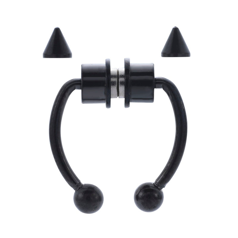 Stainless Steel Fake Piercing Nose Ring for Women Men Magnetic Septum Piercing Nose Cuff Punk Hip Hop Fake Body Jewelry Ear clip