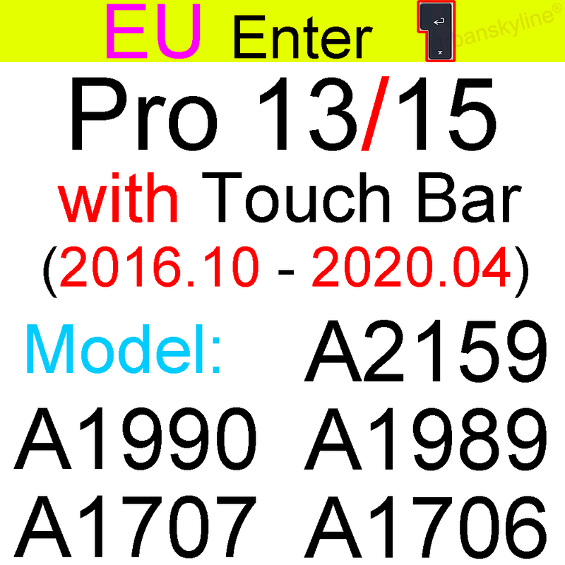 Keyboard Cover for Macbook Air 13 M2 Pro 13 M1 14 Max 15 16 Bar ID 17 Retina 11 Silicone Protector Skin Case A2337 A2442 A2681