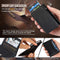 Carbon Fiber Leather Business Metal Aluminum Wallet for Men RFID Blocking  100% Genuine Leather Slim Pop Up Card Holders