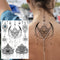 Sexy Black Henna Temporary Tattoos For Women Girls Body Art Decoration Fake Jewelry Chains Waterproof Mandala Flower Tatoos Kit