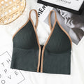 Women&#39;s Bra New Front Zipper Bras Sports Tops Gym Women Fitness Comfortable And Breathable Without Restraint   Crop Top