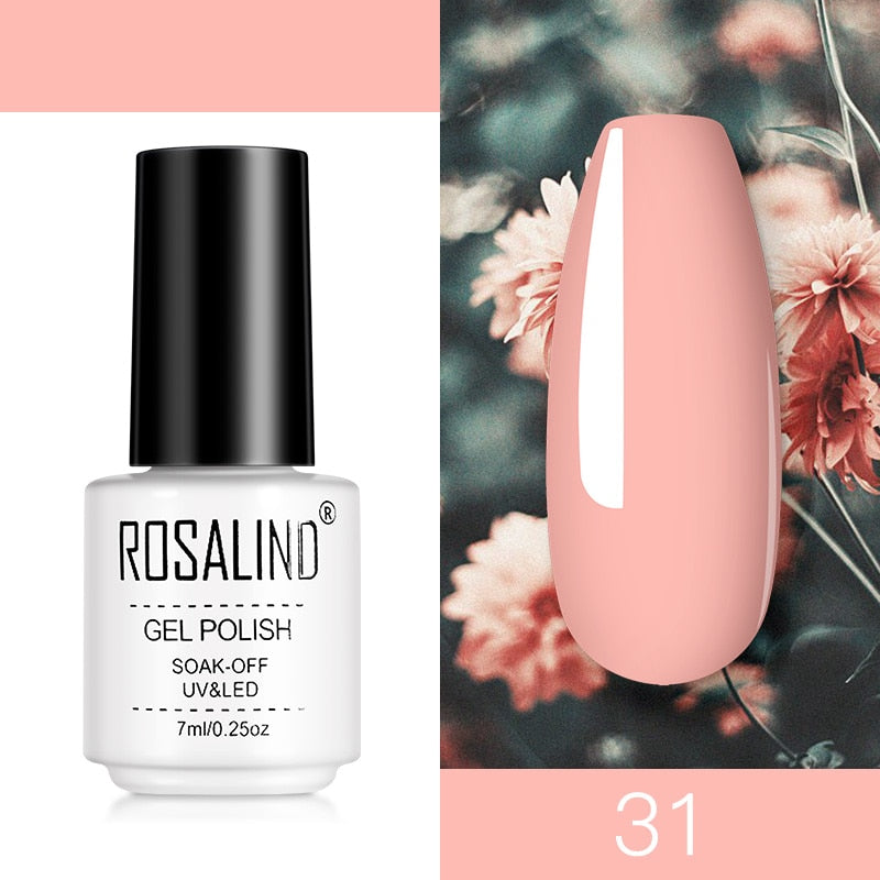 ROSALIND Nail Gel Polish Semi Permanent Polish All For Manicure Nails Art UV Hybrid Varnishes Gellak Base TOP Primer For Nails
