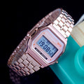Gold Men Watches Women Electronic Digital Display Retro Style Clock Men&#39;s Watch for Men Relogio Masculin Reloj Hombre homme