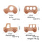 1PC Baby Toy Beech Wood Blocks Cartoon Car Educational Montessori Toys Children Teething Play Gym Baby Birthday Gift Products