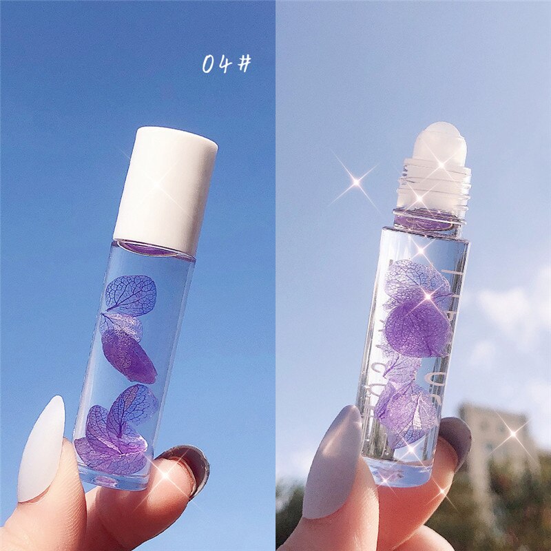 Lip Oil Transparent Lip Gloss Clear Petal Lip Balm Liquid Lipstick Glass Lip Gloss Colorless Moisturizing Lip Balm Lip Care