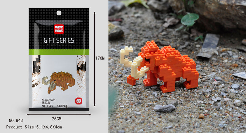 Mini Building Blocks 3D Animal  Diamond Model Micro Bricks Dog Cat Bird Moose Wolf Panda Macaw Toys For Children Birthday Gifts