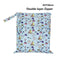 Baby Diaper Bag Cartoon Print Waterproof Wet Dry Nappy Zipper Handbag Stroller Carry Pack Travel Outdoor Wet Diaper Storage Bags