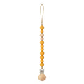 Baby Pacifier Clips Silicone Beads Wooden Ring Pacifier Chain Infant Nipple Appease Soother Chain Clips Dummy Holder Nipple Clip