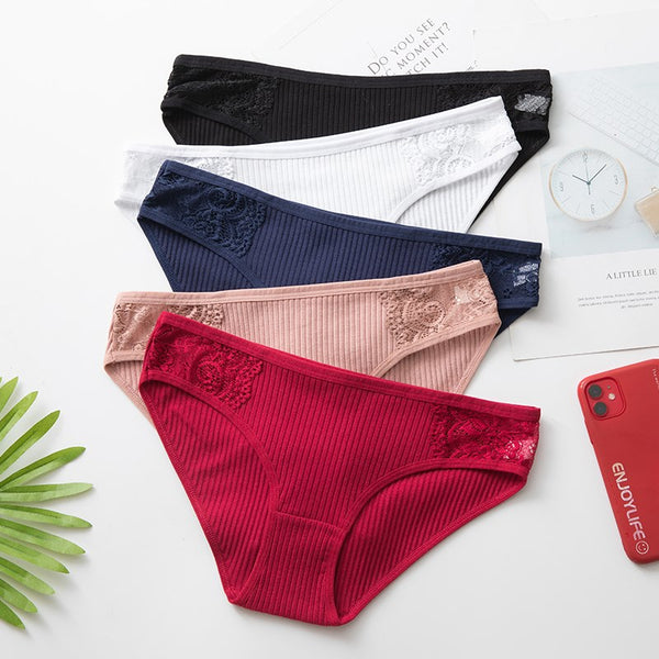 Cotton Panty 3Pcs/lot Solid Women&#39;s Panties Comfort Underwear Skin-friendly Briefs For Women Sexy Low-Rise Panty Intimates