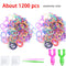 600-1500pcs+ Colorful Loom Bands Set Candy Color Bracelet Making Kit DIY Rubber Band Woven Bracelet Kit Girls Craft Toys Gifts
