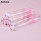 10pcs Pink Eyelashes Brushes Reusable Eyebrow Brush for Eyelash Extension Crystal Eyelash Brush Mascara Tube Make Up Hot Sales
