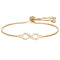 SIPENGJEL Fashion Stainless Steel Endless Love Infinity Chain Bracelets On Hand Adjustable Bracelets For Woman Party Jewelry