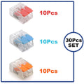 (30&amp;50Pieces) Lever Nuts-3 New style compact Splicing Connectors Quick Disconnect Wire Connectors AWG 24-12