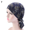 2022 NEW Women Muslim Cancer Head Scarf Fashion Hijab Chemo Pirate Cap Turban Head Cover Hair Loss Scarf Wrap Pre-tied Bandana