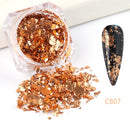 Crystal Fire Opal Flakes Nail Sequins Purple Holographic Glitter DIY Chrome Powder for Spring Nails Manicure Paillettes GL1857