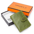 CONTACT&#39;S Genuine Leather RFID Vintage Wallet Men With Coin Pocket Short Wallets Small Zipper Walet With Card Holders Man Purse