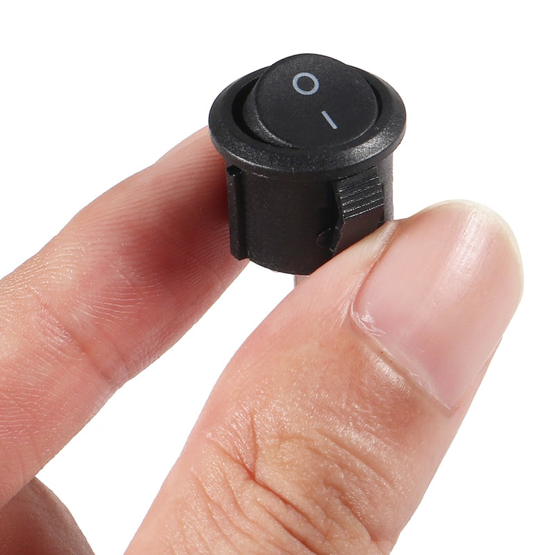 10Pcs 2 Pin ON/OFF Round Rocker Switch LED illuminated Car Dashboard Dash Boat Van 12V Switch On Off