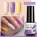 LILYCUTE 3 PCS Gel Nail Polish Set Nude Pink Glitter Sequins Matte Effect Gel Long Lasting Base Top Coat Nail Art Design Hybrid