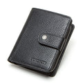 CONTACT&#39;S Genuine Leather RFID Vintage Wallet Men With Coin Pocket Short Wallets Small Zipper Walet With Card Holders Man Purse