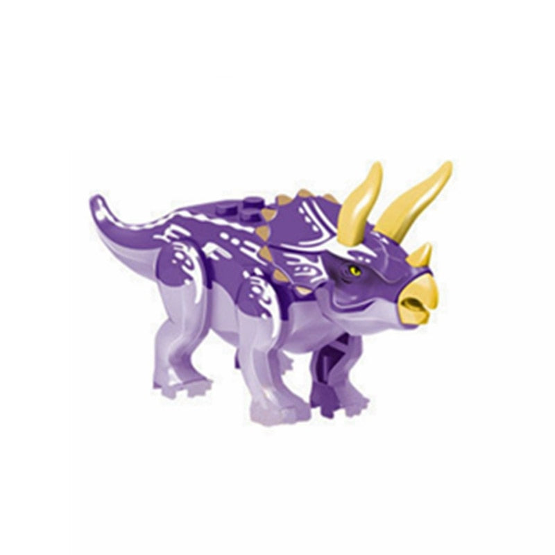 Locking Blocks Jurassic Dinosaurs Tyrannosaurus Rex Wyvern Velociraptor Stegosaurus Building Blocks Toys For Children Dinosaur