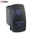 1PC 24V 20A Car Boat Rocker Switch 12V Waterproof Lighted Rocker Toggle Switch ON Off 5 Pin For Marine ATV RZR RV Auto Truck