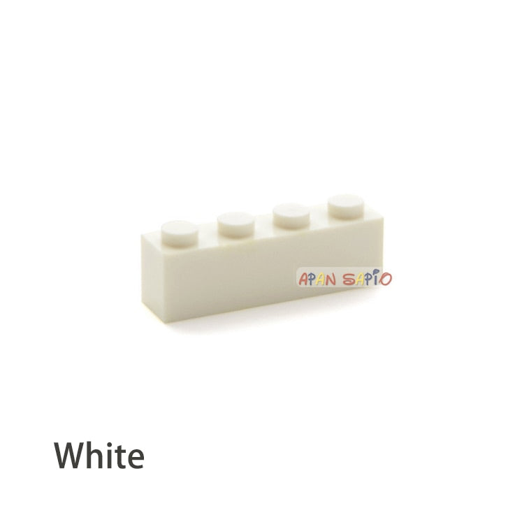 50PCS DIY Building Blocks Thick Figures Bricks 1x4 Dots Educational Creative Size Compatible With Brand Toys for Children 3010