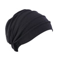 2021 New Elastic Fashion Turban Hat Solid Color Women Warm Winter Headscarf Bonnet Inner Hijabs Cap Muslim Hijab femme Wrap Head