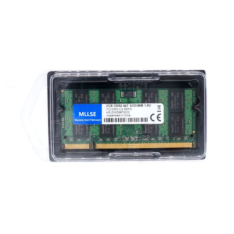 MLLSE New Sealed SODIMM DDR2 2GB Memory for Laptop RAM 533mhz(PC2-4200)/667Mhz(PC2-5300)/800mhz(PC2-6400) ,High Compatibility