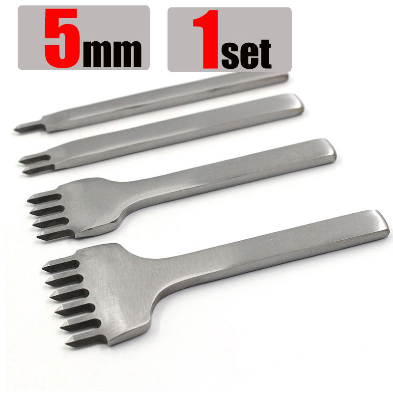 3/4/5/6mm Spacing Punch Tool For Leather Hole Punches Tool Lacing Stitching Sewing DIY Leather Craft Tools 1/2/4/6 Prong