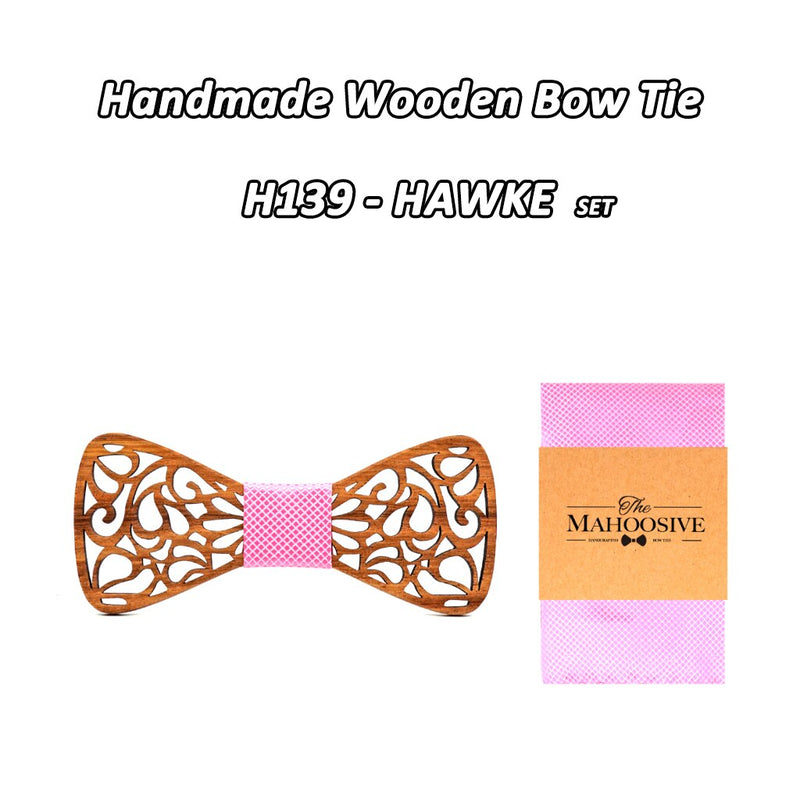 Mahoosive New Floral Wood Bow Ties for Men Bowtie Hollow Butterflies Wedding suit wooden bowtie Shirt krawatte Bowknots Slim tie