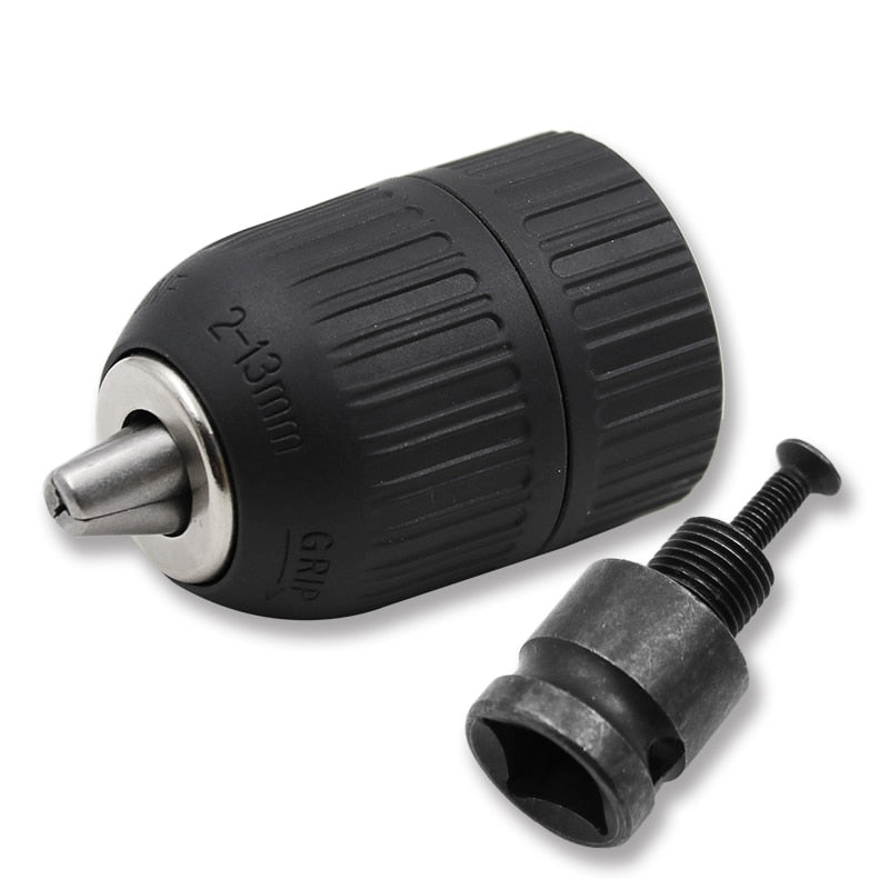 2-13mm 1/2&quot; 20unf Self-locking Keyless Drill Chuck Self Tighten 1/2&quot; Drill Chuck Adaptor For Impact Wrench Conversion 1/2-20unf