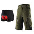 ARSUXEO Men&#39;s Outdoor Sports Cycling Shorts MTB Downhill Trousers Mountain Bike Bicycle Shorts Water Resistant Loose Fit 1202
