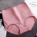 Cotton women&#39;s panties elastic soft large size 4XL Underpanties Embossed ROSE Ladies underwear Breathable sexy High waist briefs