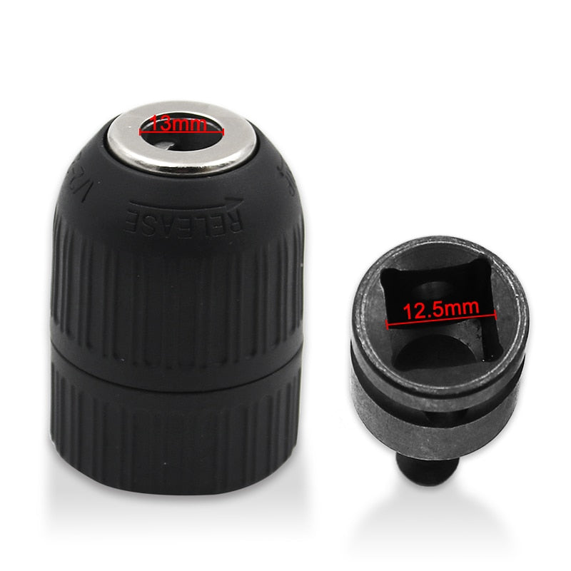 2-13mm 1/2&quot; 20unf Self-locking Keyless Drill Chuck Self Tighten 1/2&quot; Drill Chuck Adaptor For Impact Wrench Conversion 1/2-20unf