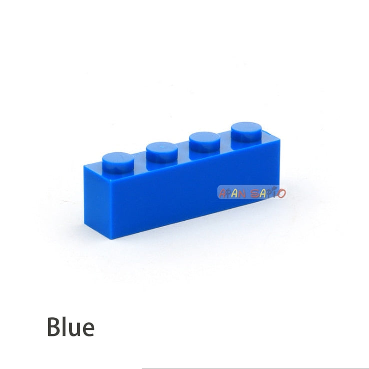 50PCS DIY Building Blocks Thick Figures Bricks 1x4 Dots Educational Creative Size Compatible With Brand Toys for Children 3010
