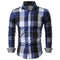 XingDeng Classic Plaid Fashion Casual spring autumn Shirt Men top Shirts Long Sleeve Social Dress blouse plus size 3XL