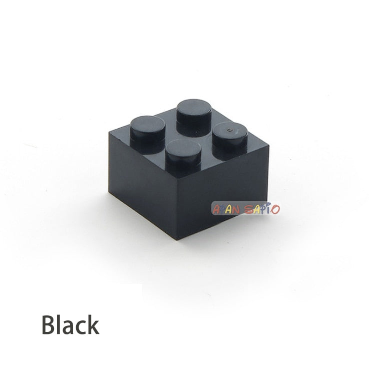 60pcs DIY Building Blocks Thick Figures Bricks 2x2 Dots Educational Creative Size Compatible With 3003 Plastic Toys for Children