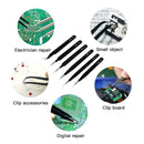 6pcs ESD Anti-Static Stainless Steel Tweezer Set Maintenance Repair Tool Kit Anti Static Model Making Tool Hand Tool Set