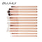 GUJHUI 12Pcs Professional Eyes Makeup Brushes Set Wood Handle Eyeshadow Eyebrow Eyeliner Blending Powder Smudge Brush