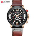 2021 CURREN Men Watches Top Brand Luxury Blue Leather Chronograph Sport Watch For Men Fashion Date Waterproof Clock Reloj Hombre