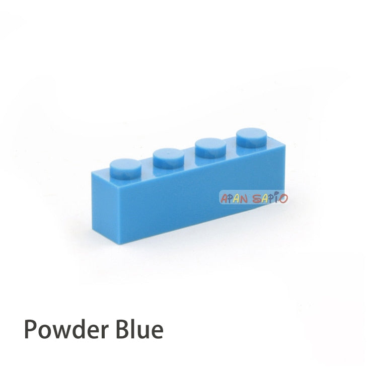 50PCS DIY Building Blocks Thick Figures Bricks 1x4 Dots Educational Creative Size Compatible With Brand Toys for Children 3010