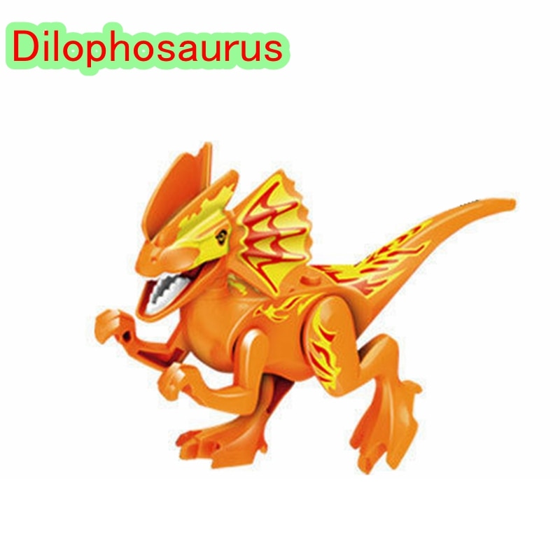 Locking Blocks Jurassic Dinosaurs Tyrannosaurus Rex Wyvern Velociraptor Stegosaurus Building Blocks Toys For Children Dinosaur